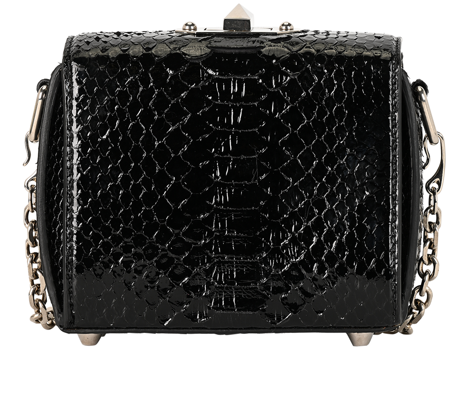 Box Bag 16, &pound;350, Handbags, Black, Leather, Back view